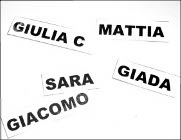 Cartellini coi nomi