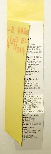 Libretto delle parole della noia