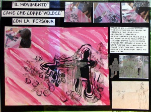 "Cane che corre veloce con la persona"