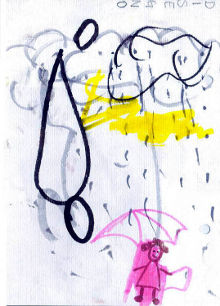 …La pioggia cade forte sulle nostre teste