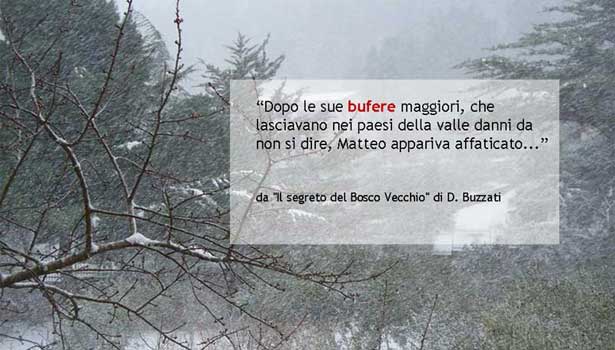 La seconda parola significativa: "Bufera"