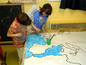 Pittura a tempera del cartellone